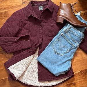 Sherpa lined “Woods” quilted jacket